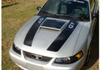 1999-04 Mustang GT Dual Hood Stripe & Scoop Blackout